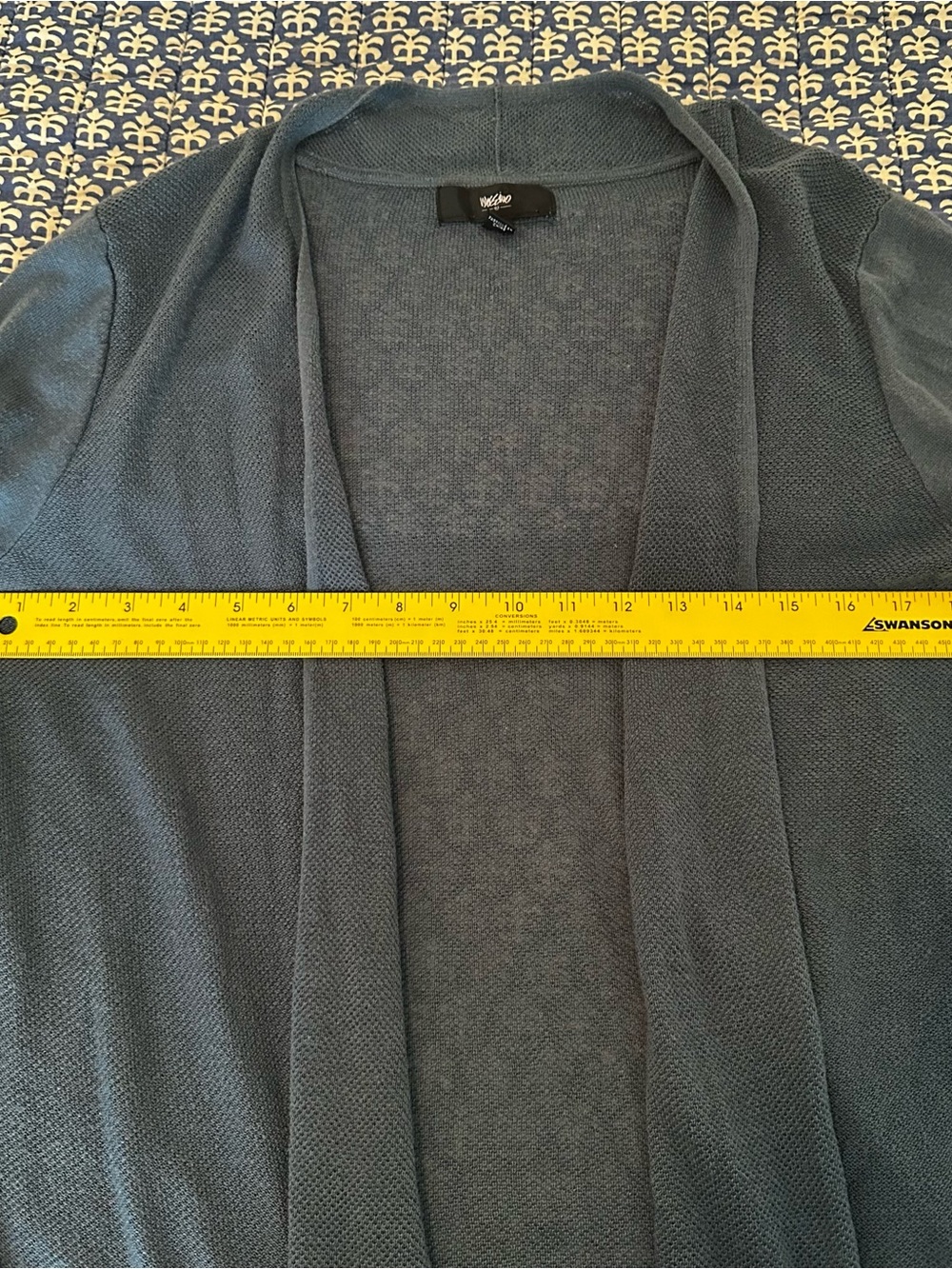 Mossimo Open-Front Cardigan Slate Blue - Picture 3 of 3